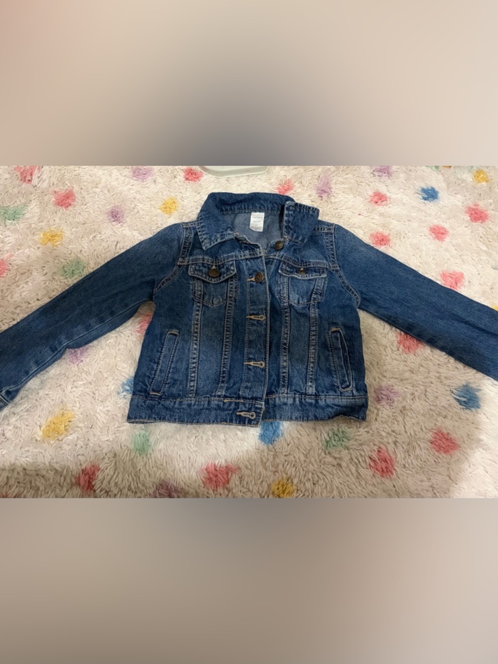 Carter's Medium Blue Denim Jacket with Button Front